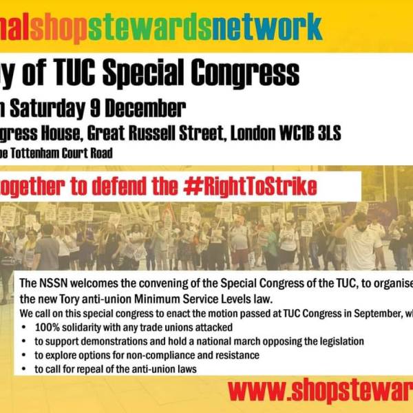 Lobby the TUC special congress, 9 December